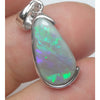 1.57 G Australian Lightning Ridge Solid Opal Sterling Silver 925 Pendant L27Mm Jewellery