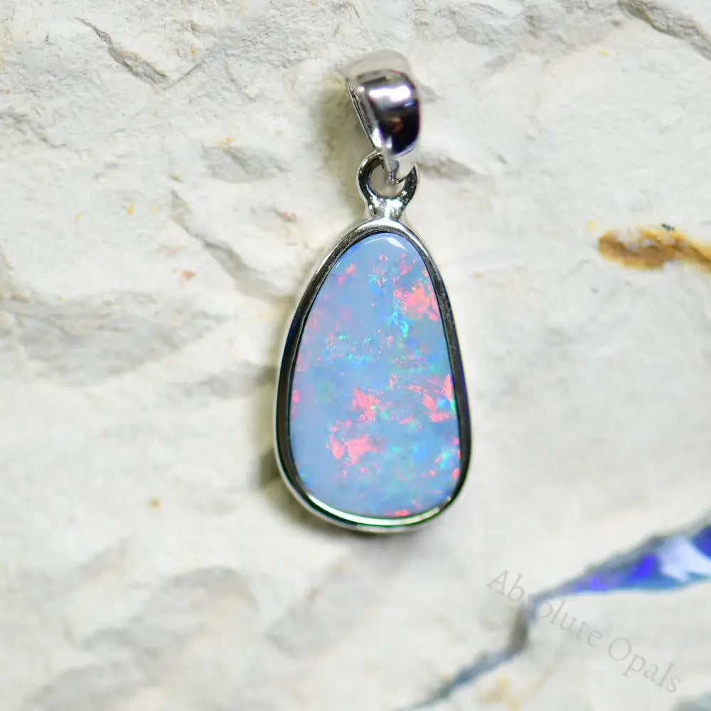 Australian Doublet Opal with Silver Pendant