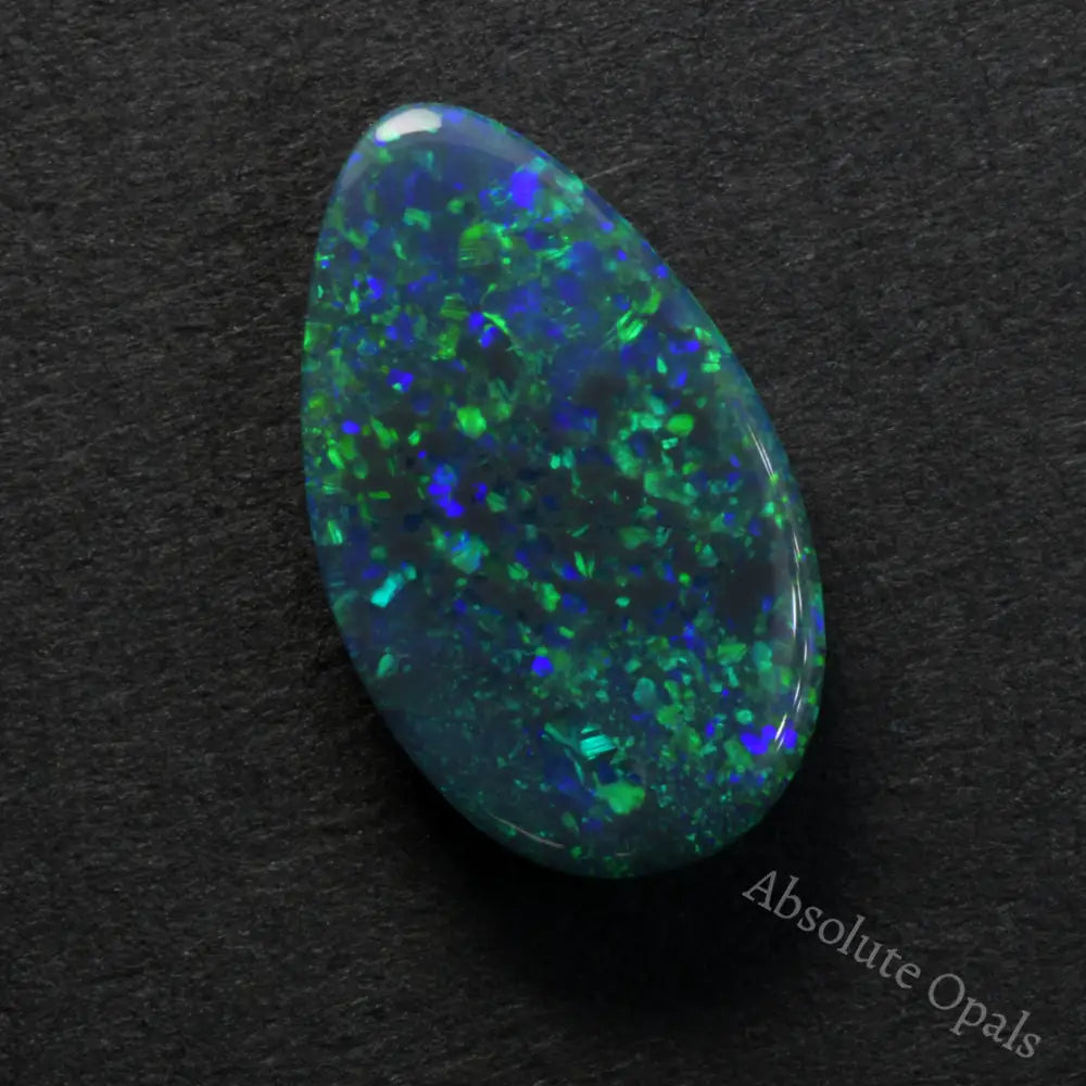 black opal polished stone