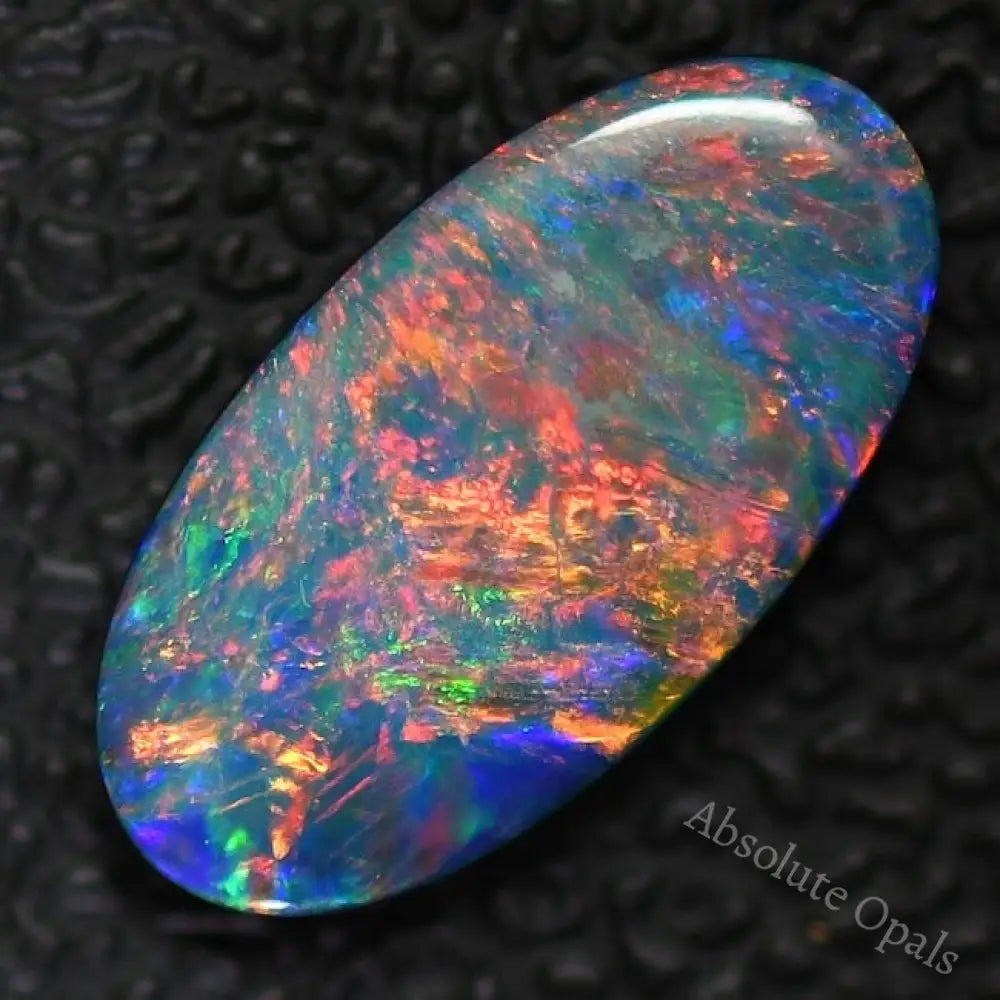 1.61 Cts Australian Opal Doublet Stone Cabochon Lightning Ridge