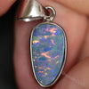 1.62 G Australian Doublet Opal With Silver Pendant: L 24.4 Mm Jewellery