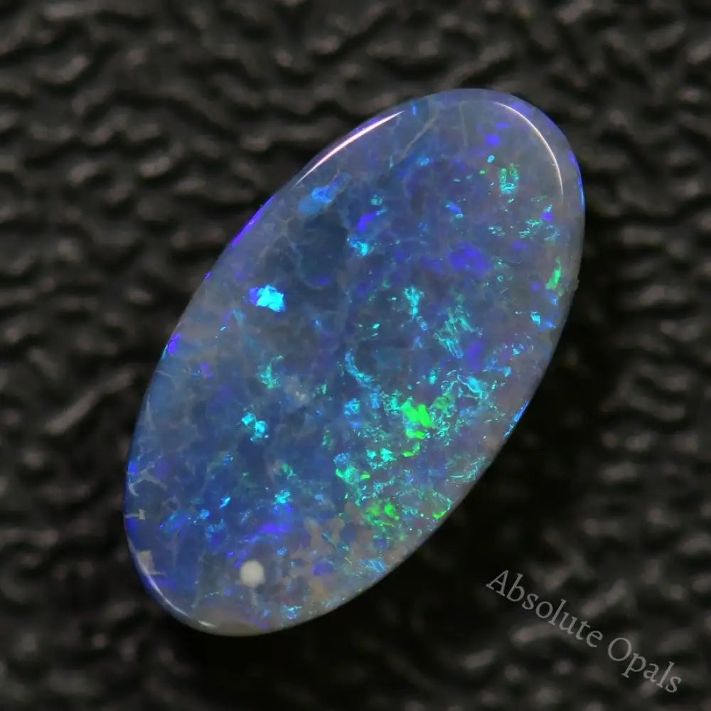 1.63 Cts Australian Black Opal Solid Lightning Ridge Crystal