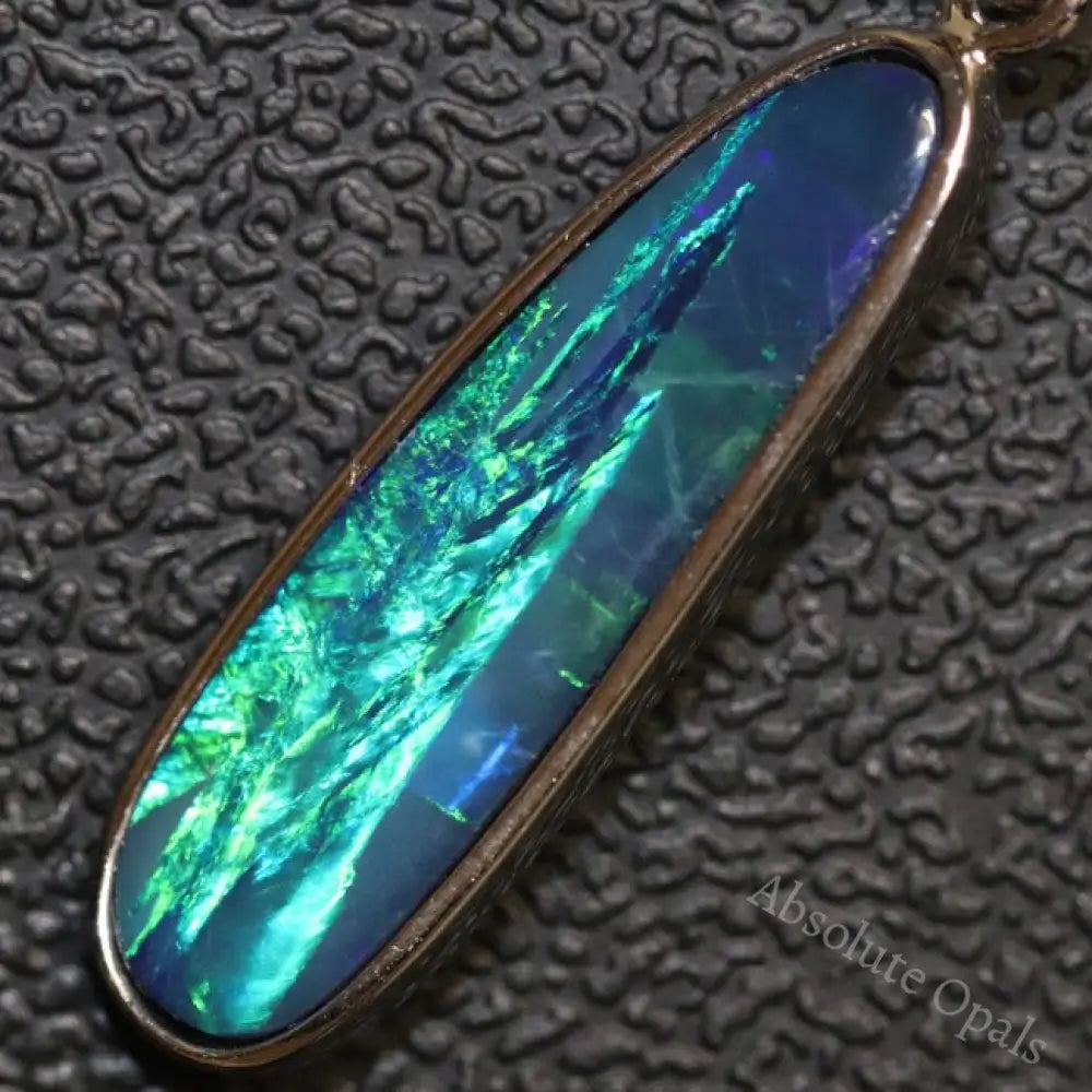 Australian Boulder Doublet Opal Silver Pendant