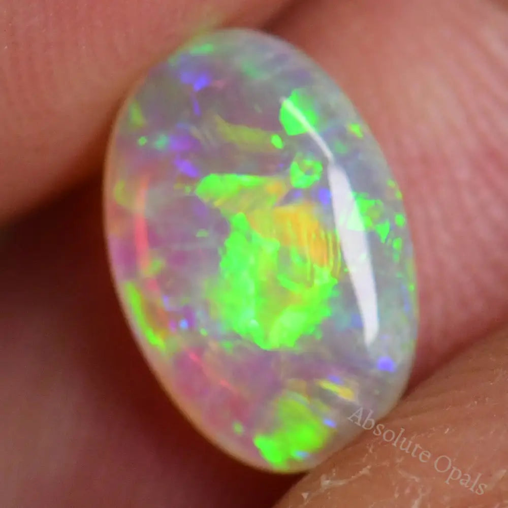 1.68 Cts Australian Opal Lightning Ridge Crystal Solid Stone