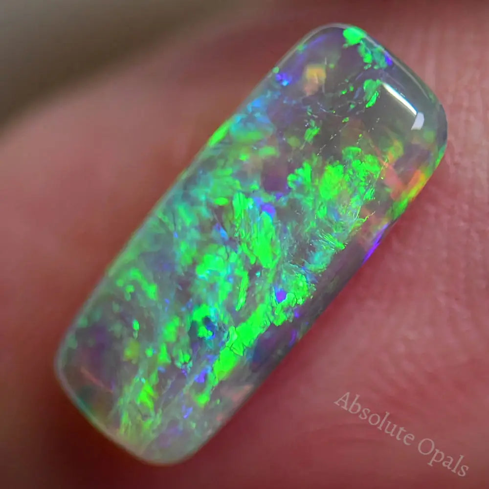 1.68 Cts Australian Semi Black Opal Solid Lightning Ridge - Crystal