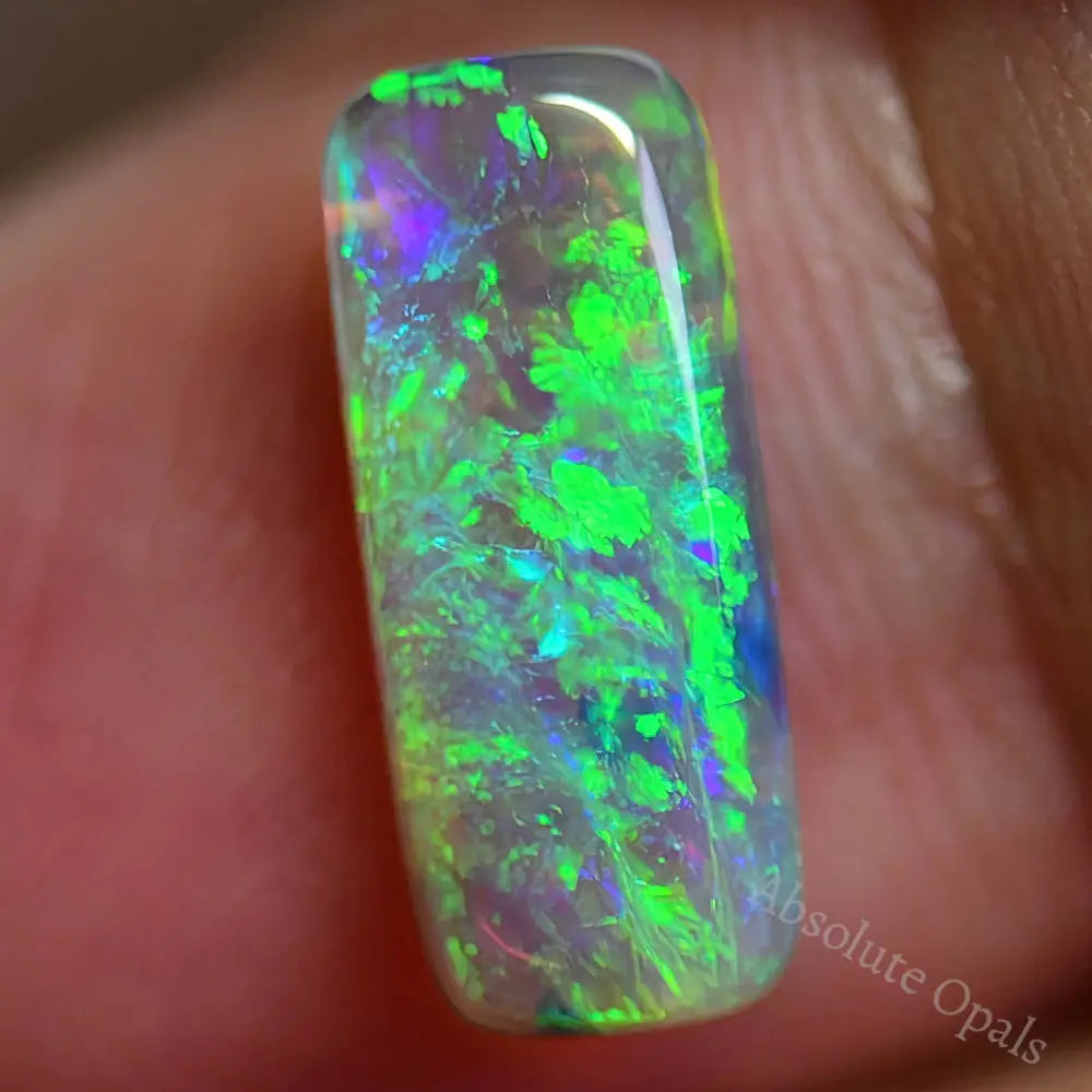 1.68 Cts Australian Semi Black Opal Solid Lightning Ridge - Crystal