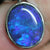 Australian Lightning Ridge Solid  Black Opal Pendant Silver