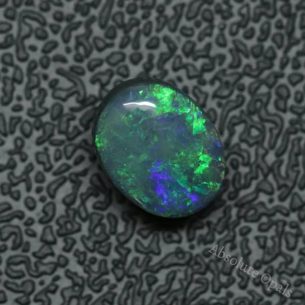 1.72 Cts Australian Solid Black Opal Lightning Ridge Cmr