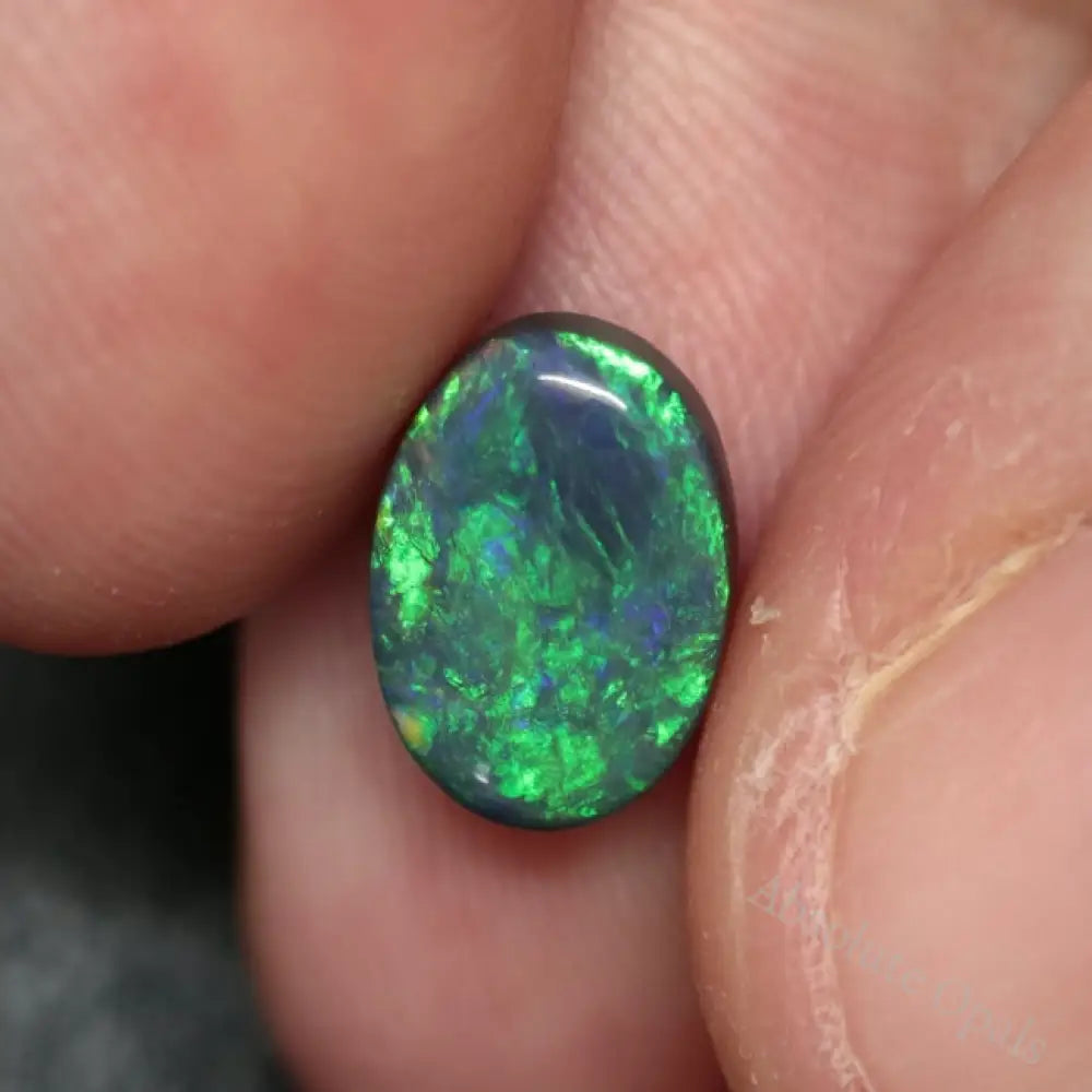 1.72 Cts Australian Solid Black Opal Lightning Ridge Cmr