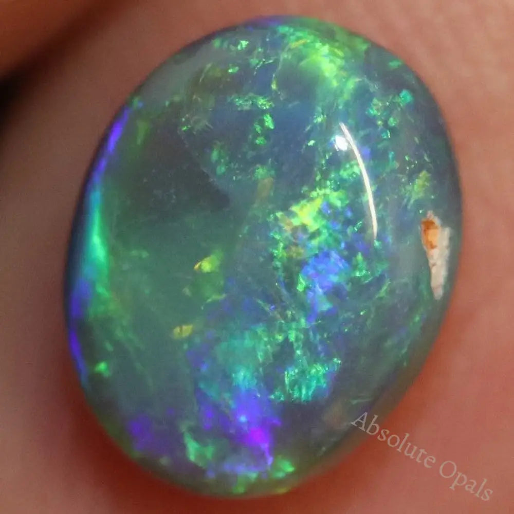 1.80 Cts Australian Black Opal Lightning Ridge Solid Gem Stone Cabochon