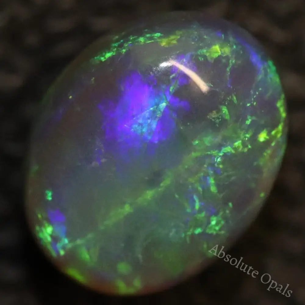 1.80 Cts Australian Black Opal Lightning Ridge Solid Gem Stone Cabochon