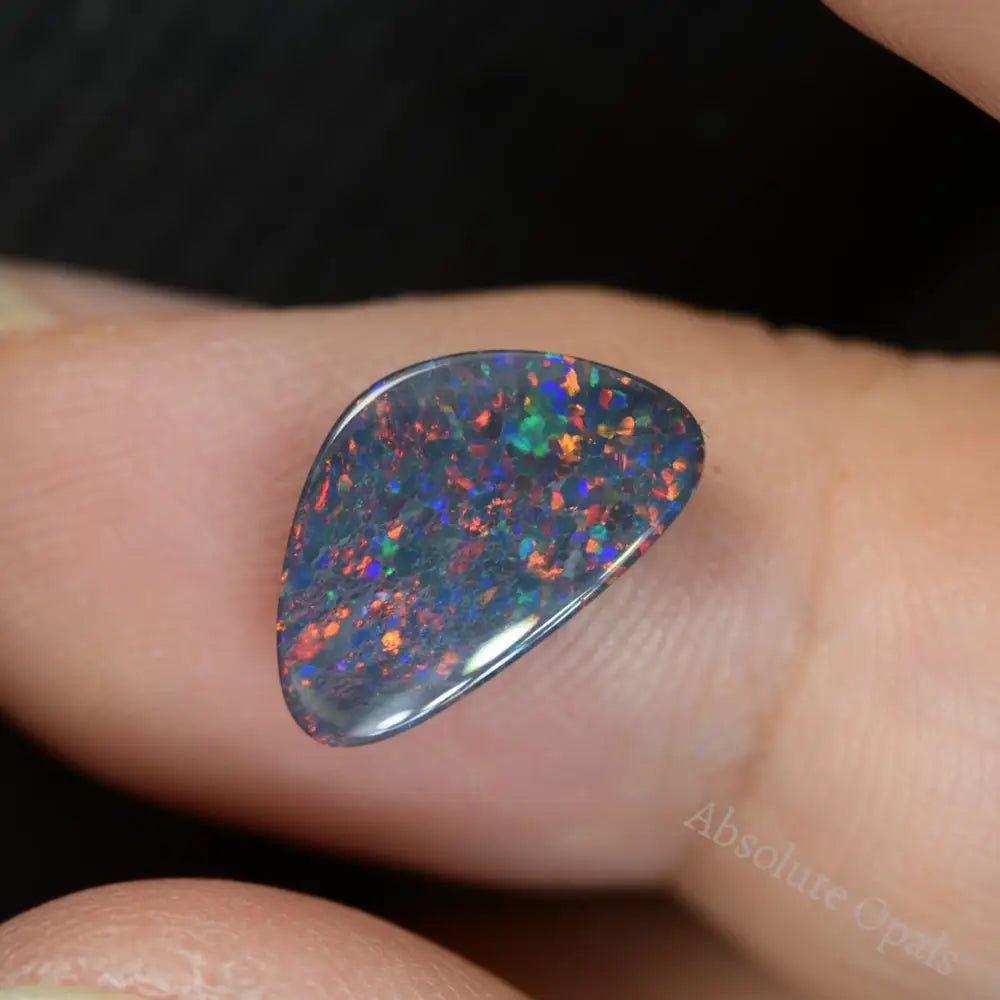 1.81 cts Red Black Opal Lightning Ridge Solid Stone