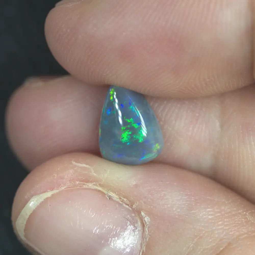 1.83 Cts Australian Dark Opal Lightning Ridge Solid Stone Semi Black