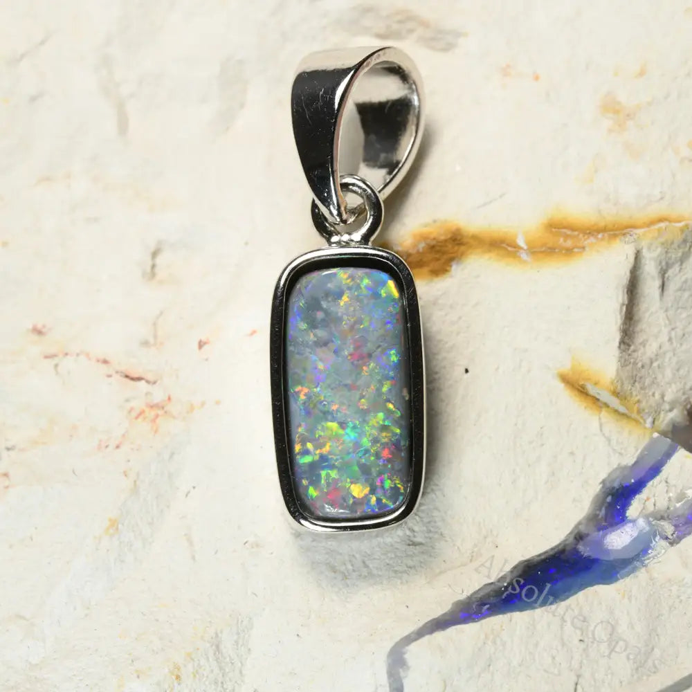 Australian Solid Opal from Lightning Ridge with vibrant colors