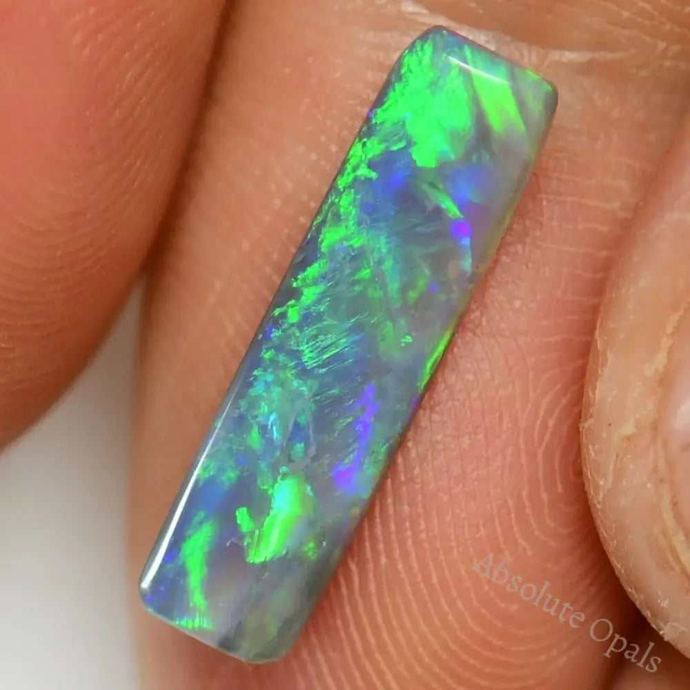 1.84 Cts Australian Semi Black Solid Opal Lightning Ridge