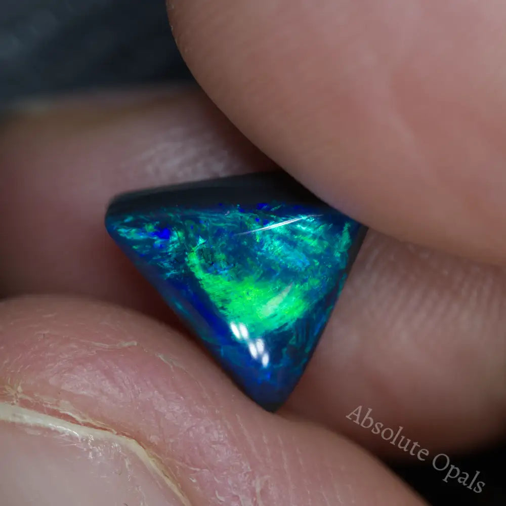 1.87 Cts Australian Black Opal Lightning Ridge Solid Stone