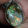 1.87 G Australian Boulder Opal With Silver Pendant: L 21.4 Mm Jewellery