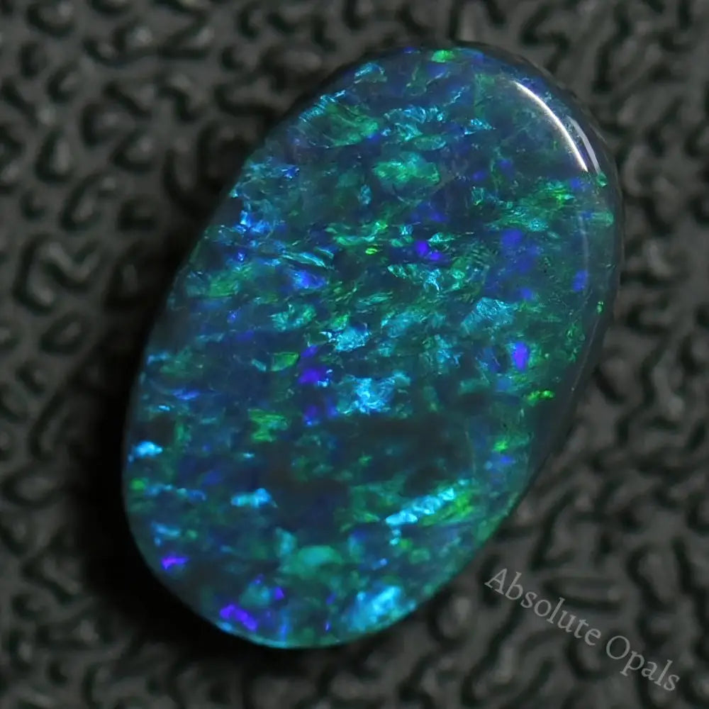 1.91 Cts Australian Black Solid Opal Lightning Ridge Cmr