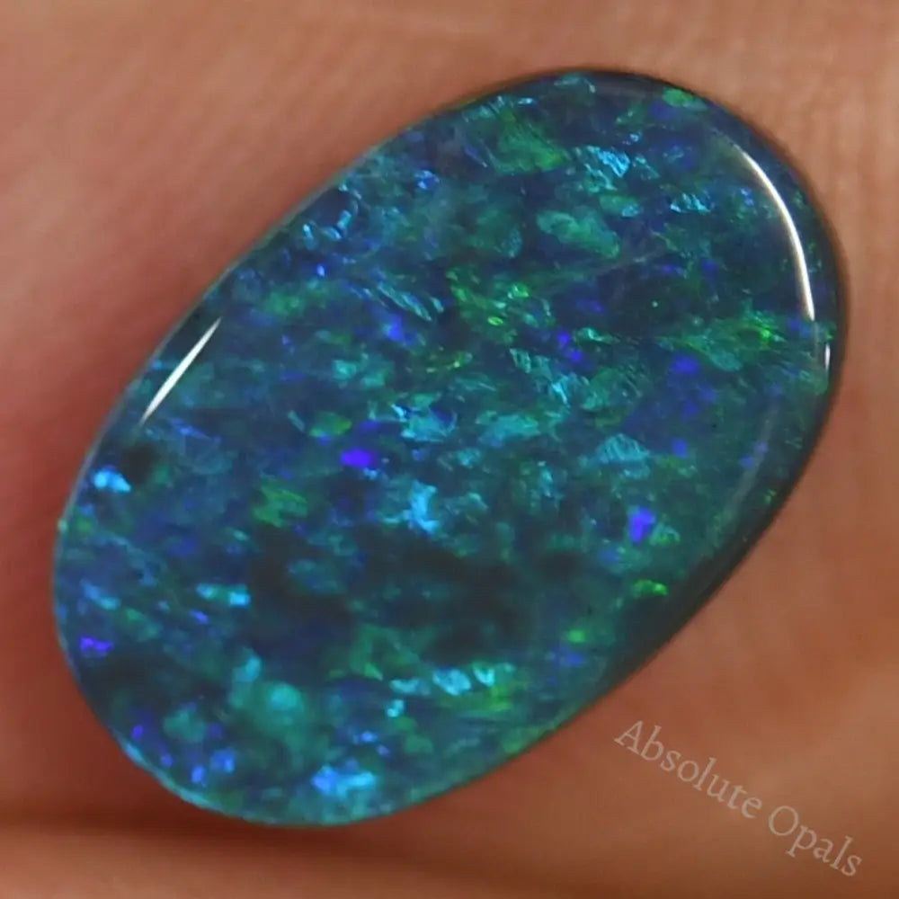 1.91 Cts Australian Black Solid Opal Lightning Ridge Cmr