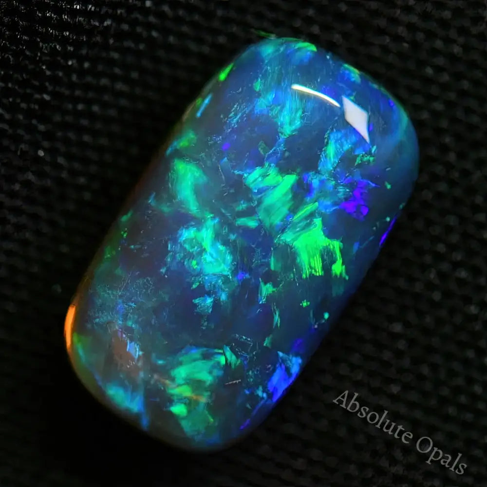 Australian Semi Black Opal Solid Lightning Ridge - Crystal