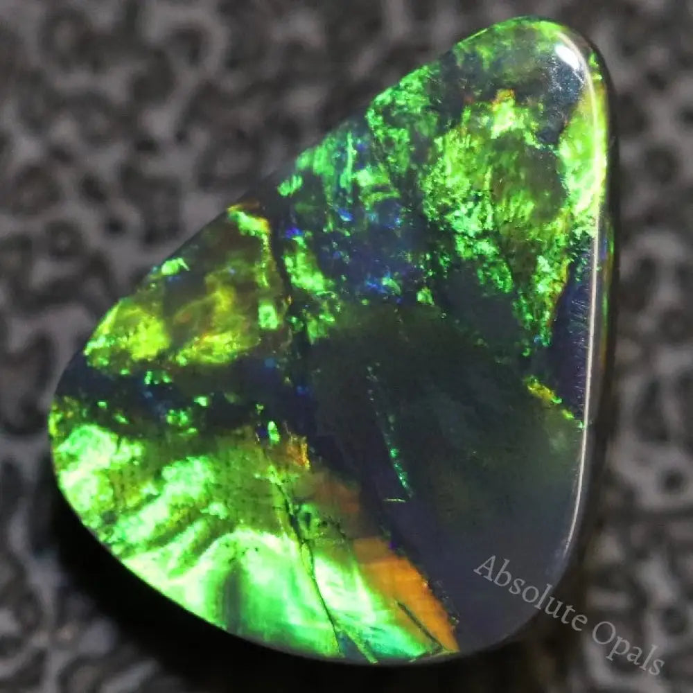 1.96 Cts Australian Black Opal Lightning Ridge Loose Cut Stone Cabochon