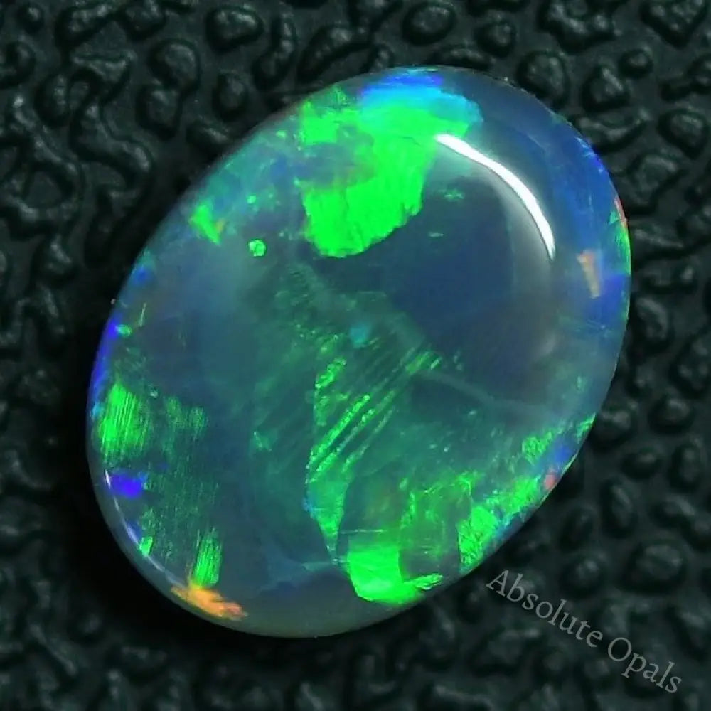 1.97 Cts Australian Solid Semi Black Opal Lightning Ridge Cut Stone