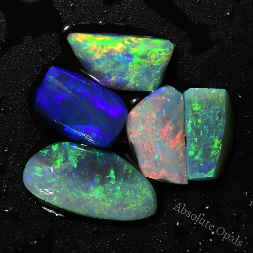 Uncut Lightning Ridge Opal Parcel Rubs with exposed color layers