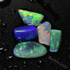 Natural Opal Rubs from Lightning Ridge showing bright flashes