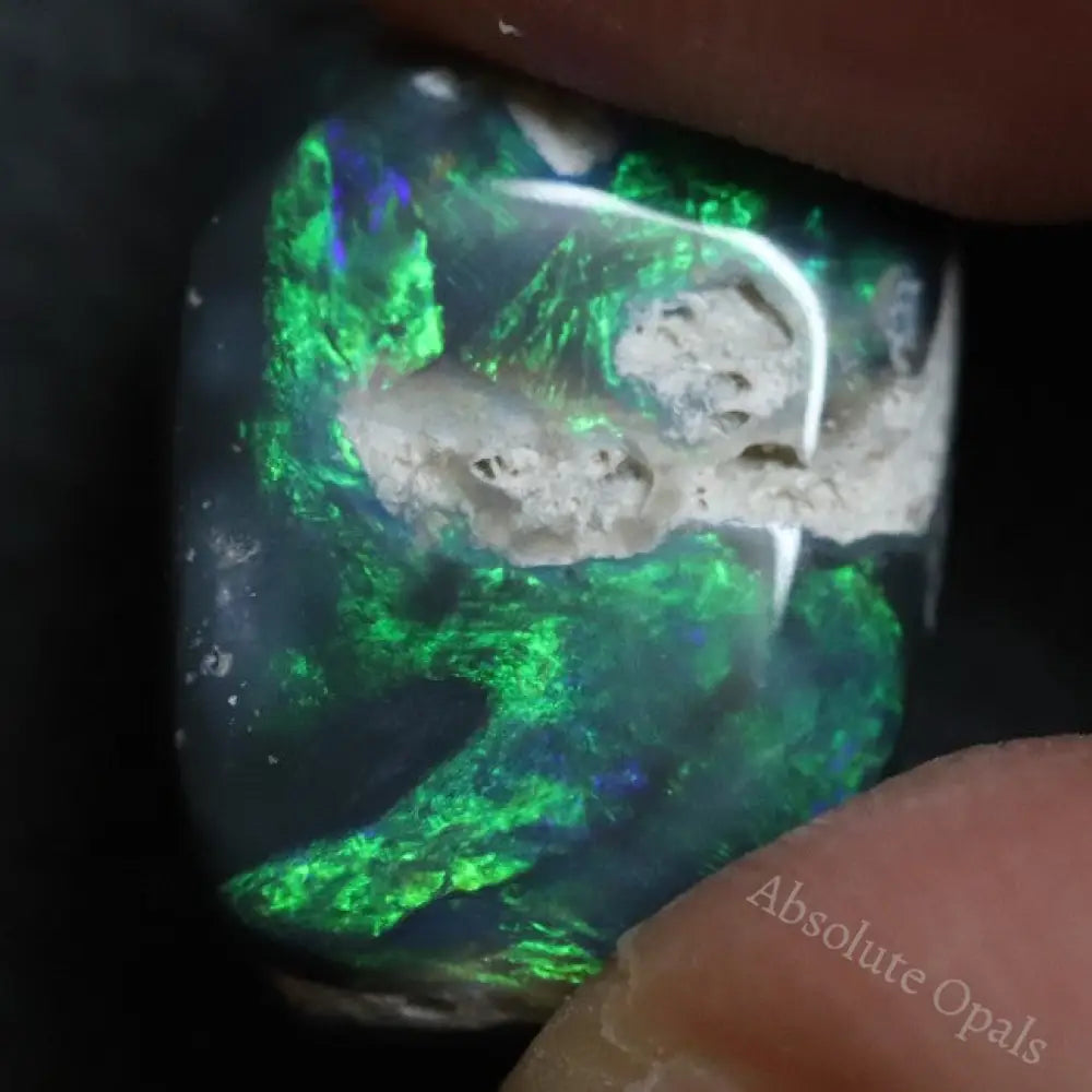 10.06 Cts Australian Black Opal Rough Lightning Ridge Polished Specimen