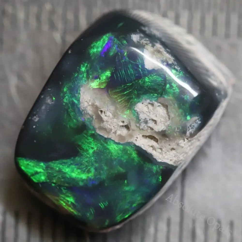 10.06 Cts Australian Black Opal Rough Lightning Ridge Polished Specimen