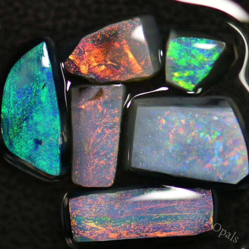 10.3 Cts Australian Black Opal Rough Parcel Rubs Lightning Ridge