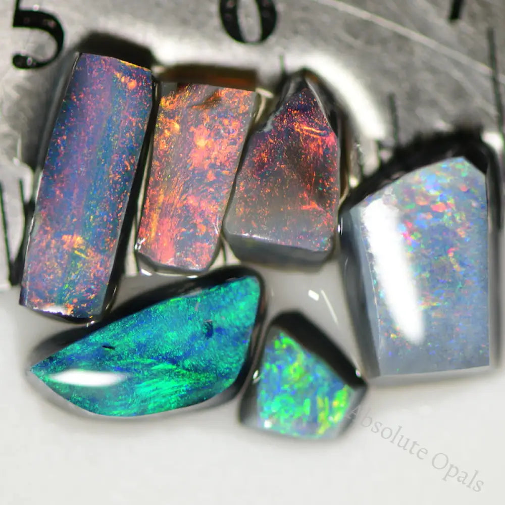 10.3 Cts Australian Black Opal Rough Parcel Rubs Lightning Ridge