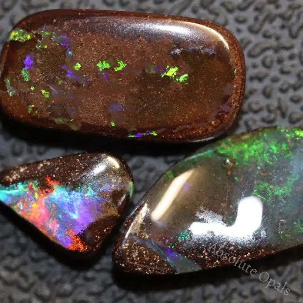 10.33 Cts Australian Boulder Opal Cut Loose Stone Parcel