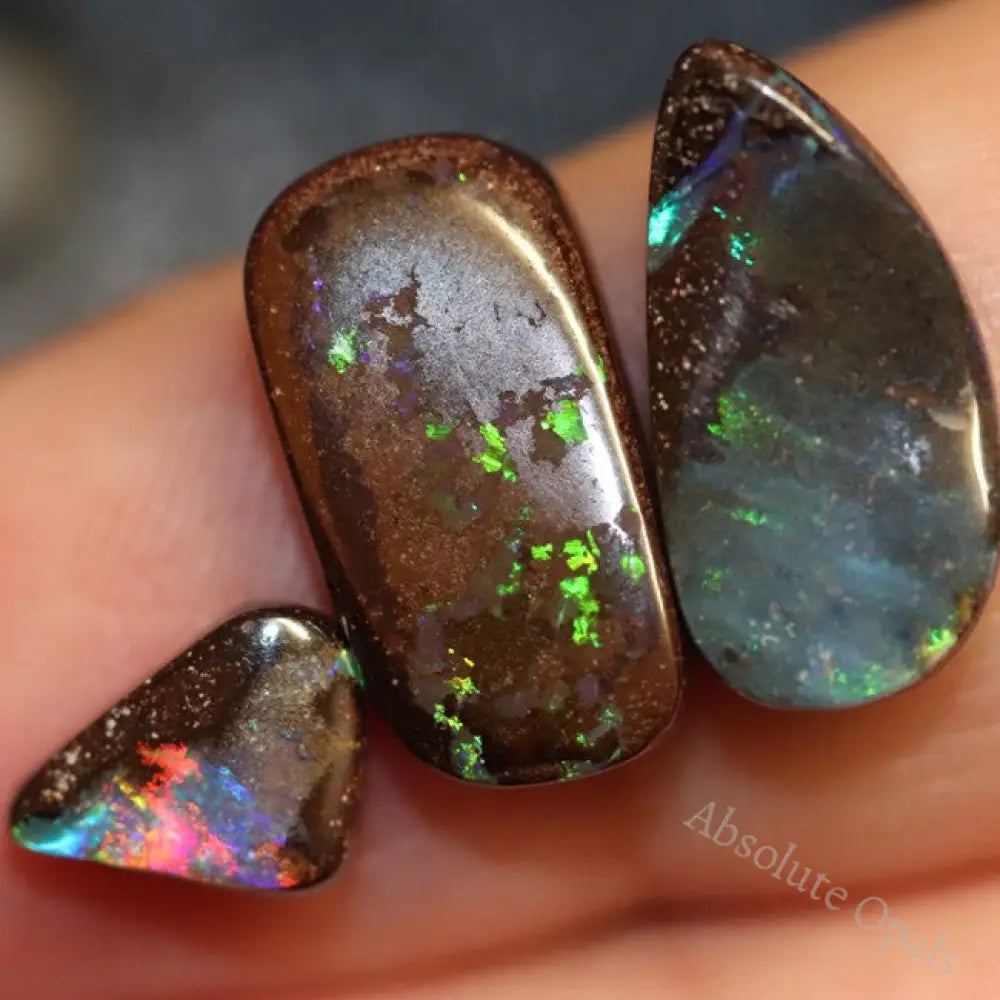 10.33 Cts Australian Boulder Opal Cut Loose Stone Parcel