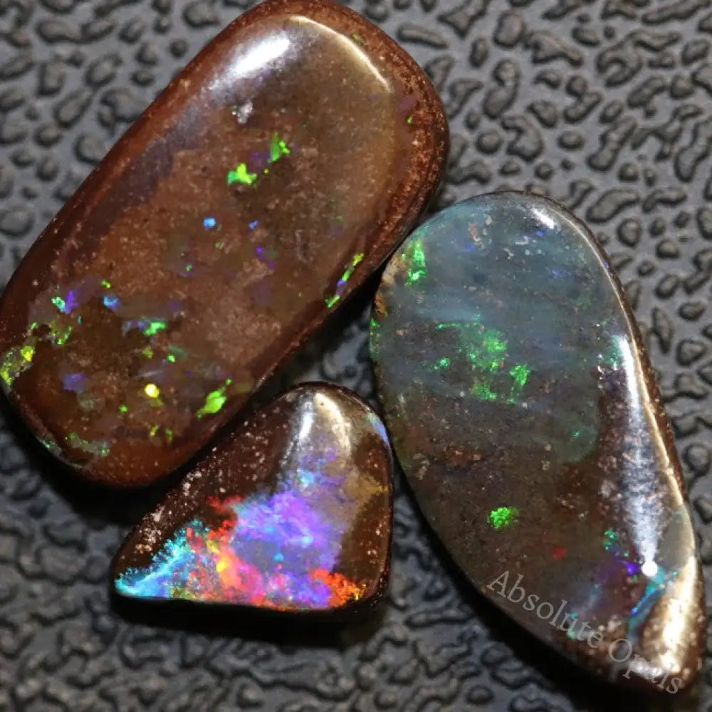 10.33 Cts Australian Boulder Opal Cut Loose Stone Parcel