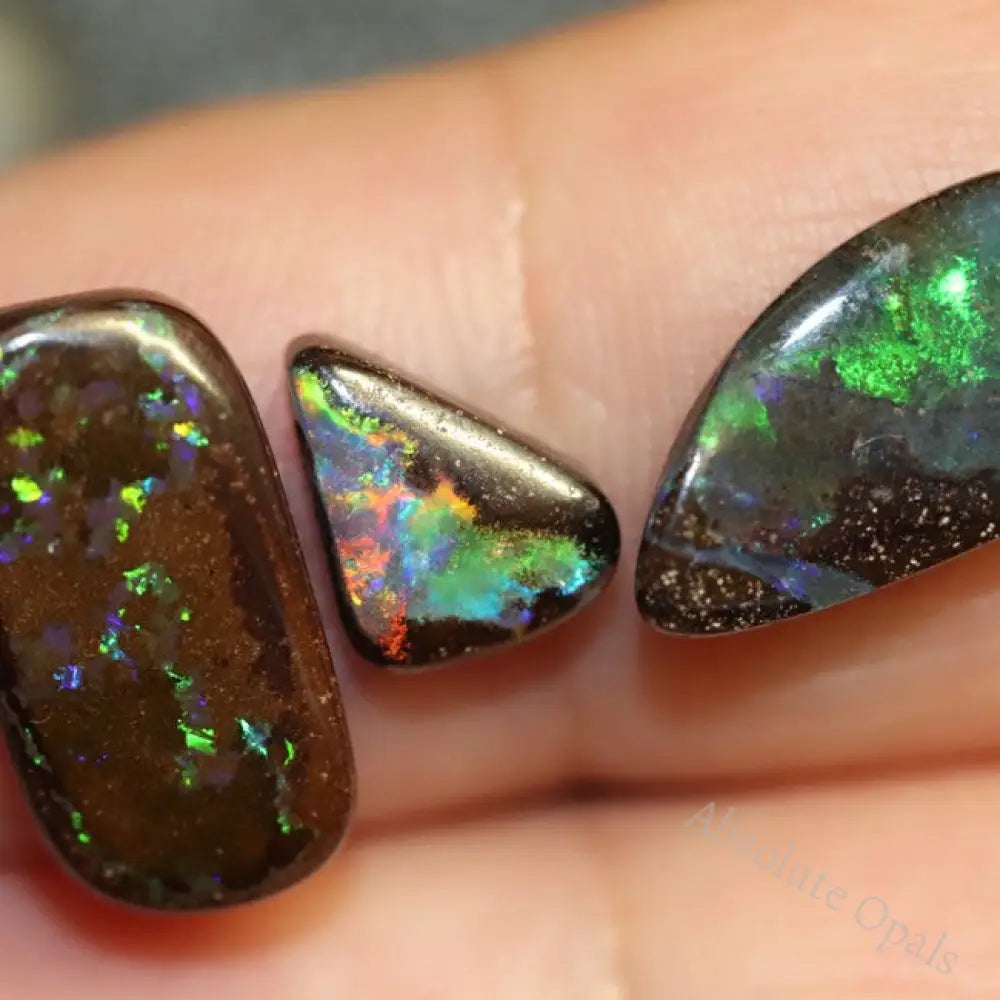 10.33 Cts Australian Boulder Opal Cut Loose Stone Parcel