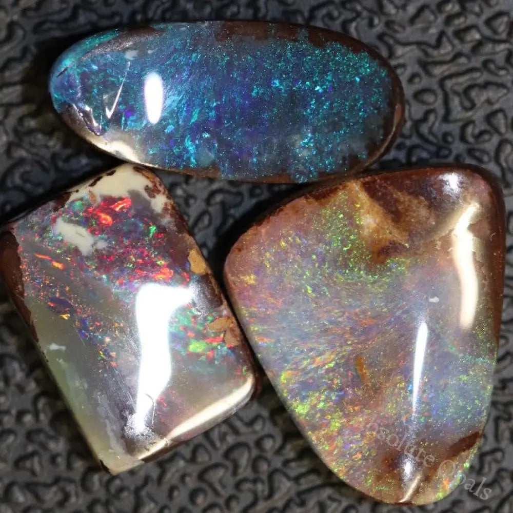 10.49 Cts Australian Boulder Opal Cut Loose Stone Parcel