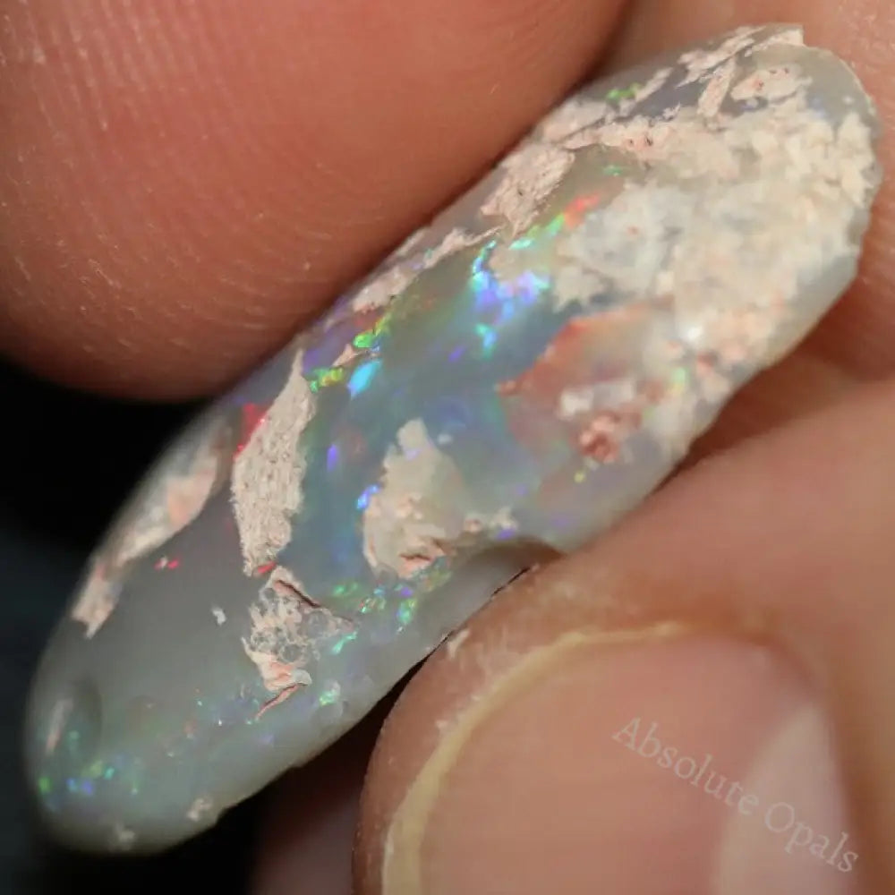 10.75 Cts Australian Semi Black Opal Rough Lightning Ridge Polished Specimen