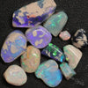 Australian Solid Black Opal Rough Parcel, Lightning Ridge Stone