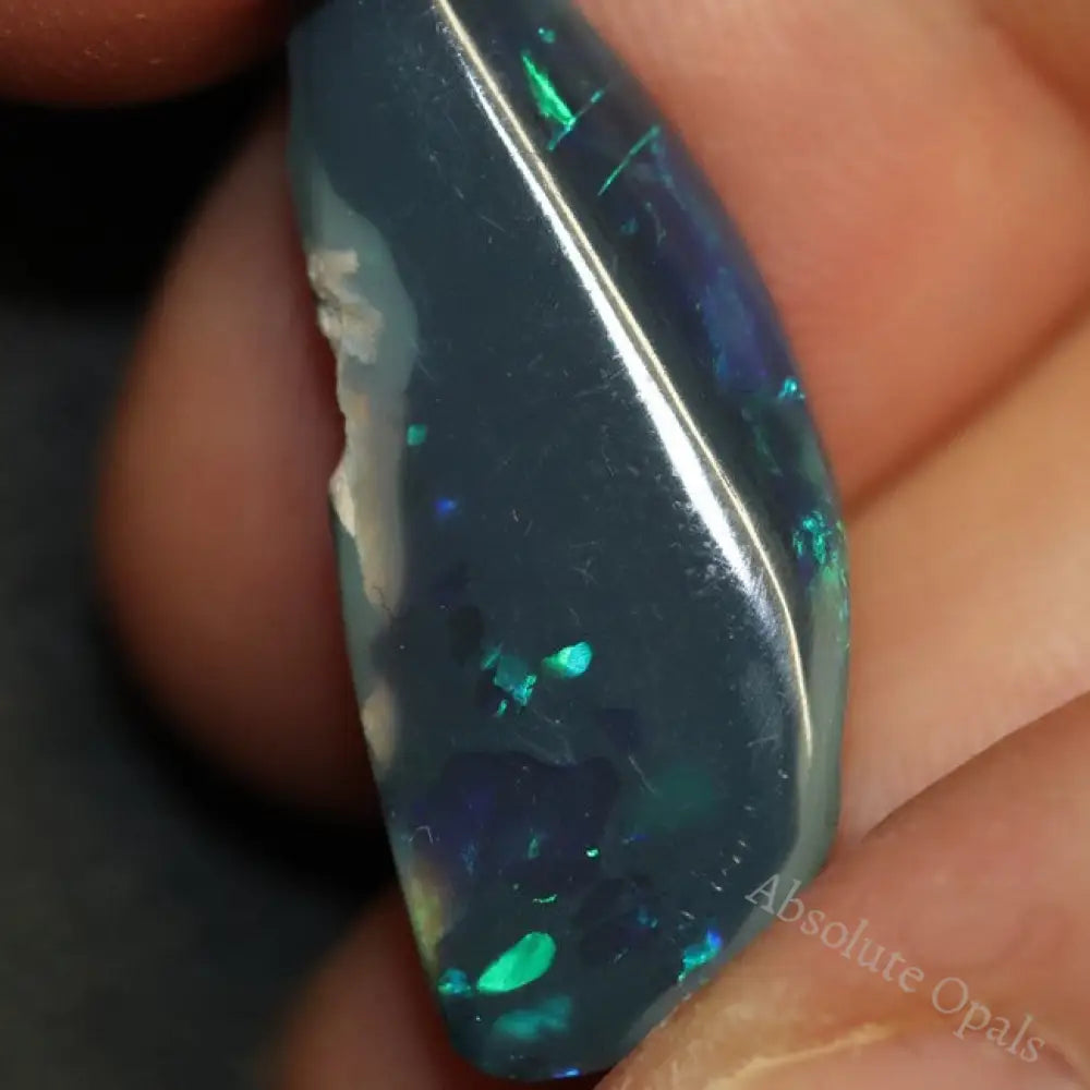 11.05 Cts Australian Black Opal Rough Lightning Ridge Polished Specimen