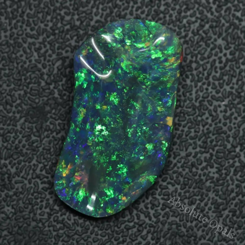 11.3 Cts Australian Black Solid Opal Carving Lightning Ridge Cmr