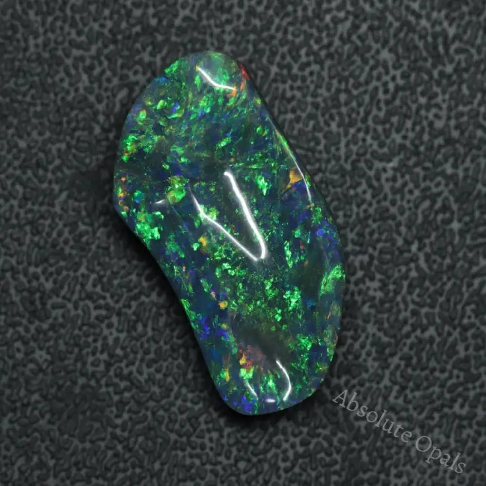 11.3 Cts Australian Black Solid Opal Carving Lightning Ridge Cmr