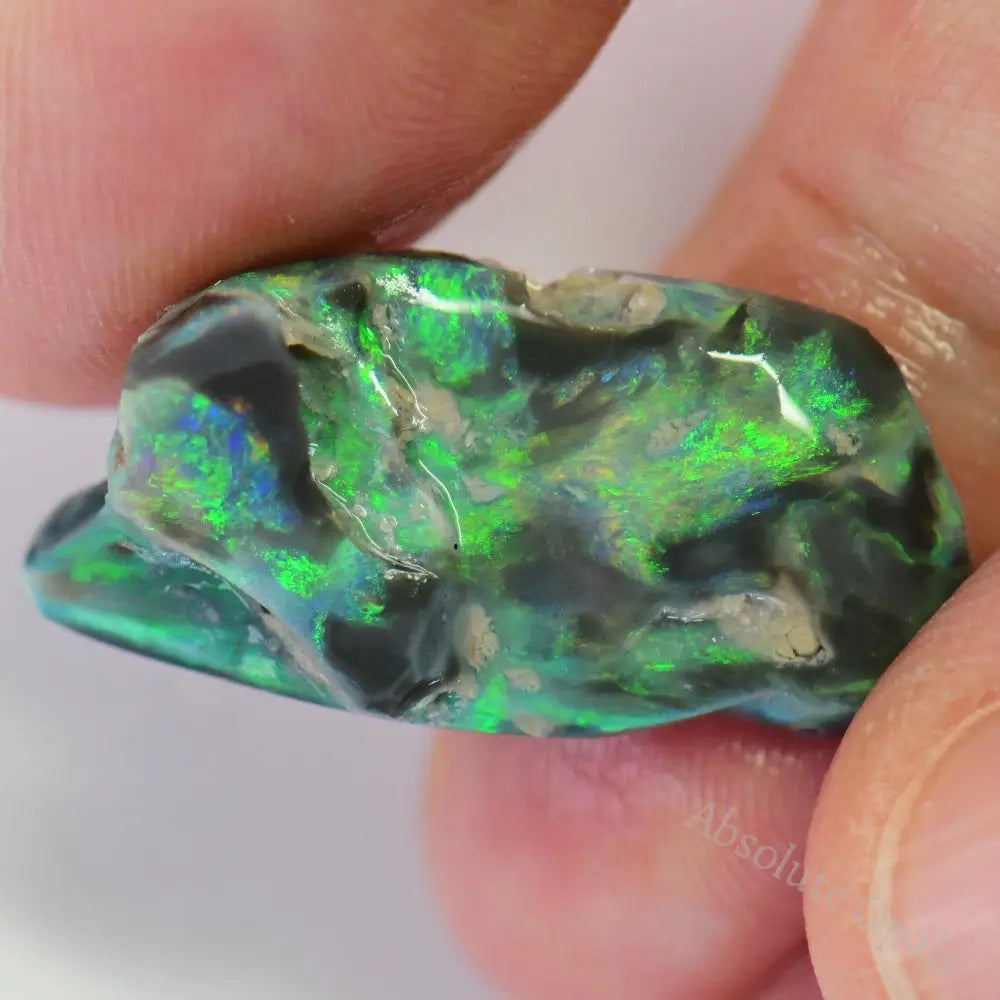 11.3 Cts Australian Rough Black Opal Lightning Ridge For Carving Cmr