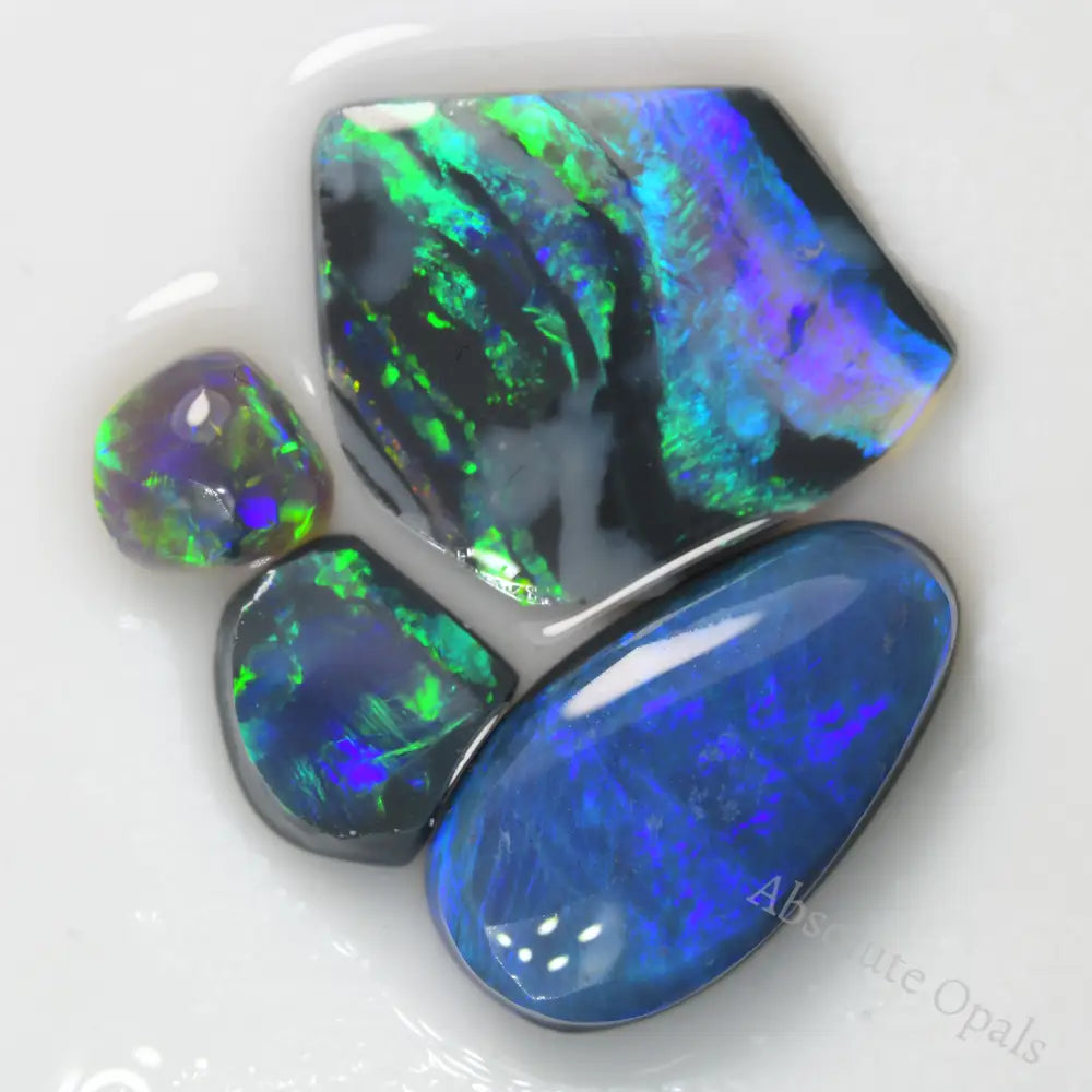 11.43 cts Rough Black Opal Rubs Parcel Lightning Ridge