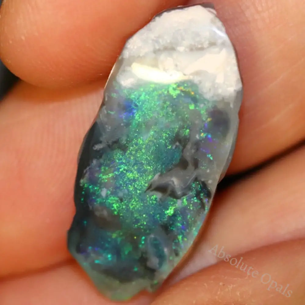 11.9 Cts Australian Black Opal Rough Lightning Ridge Polished Specimen