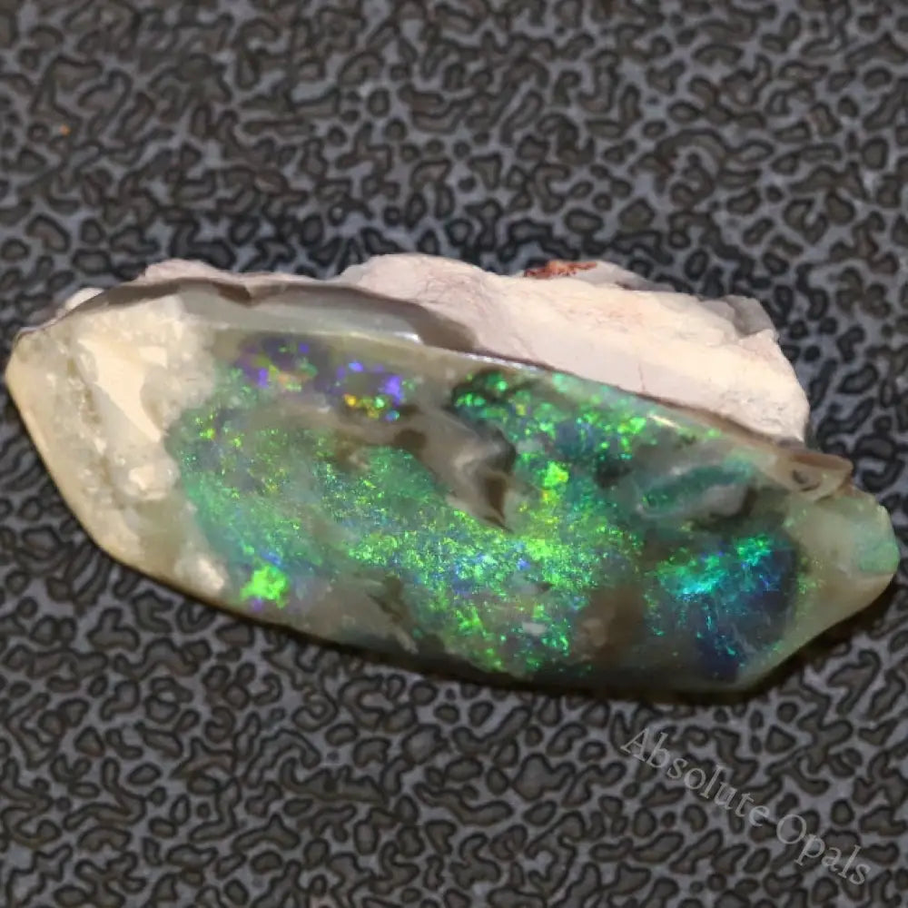 11.9 Cts Australian Black Opal Rough Lightning Ridge Polished Specimen