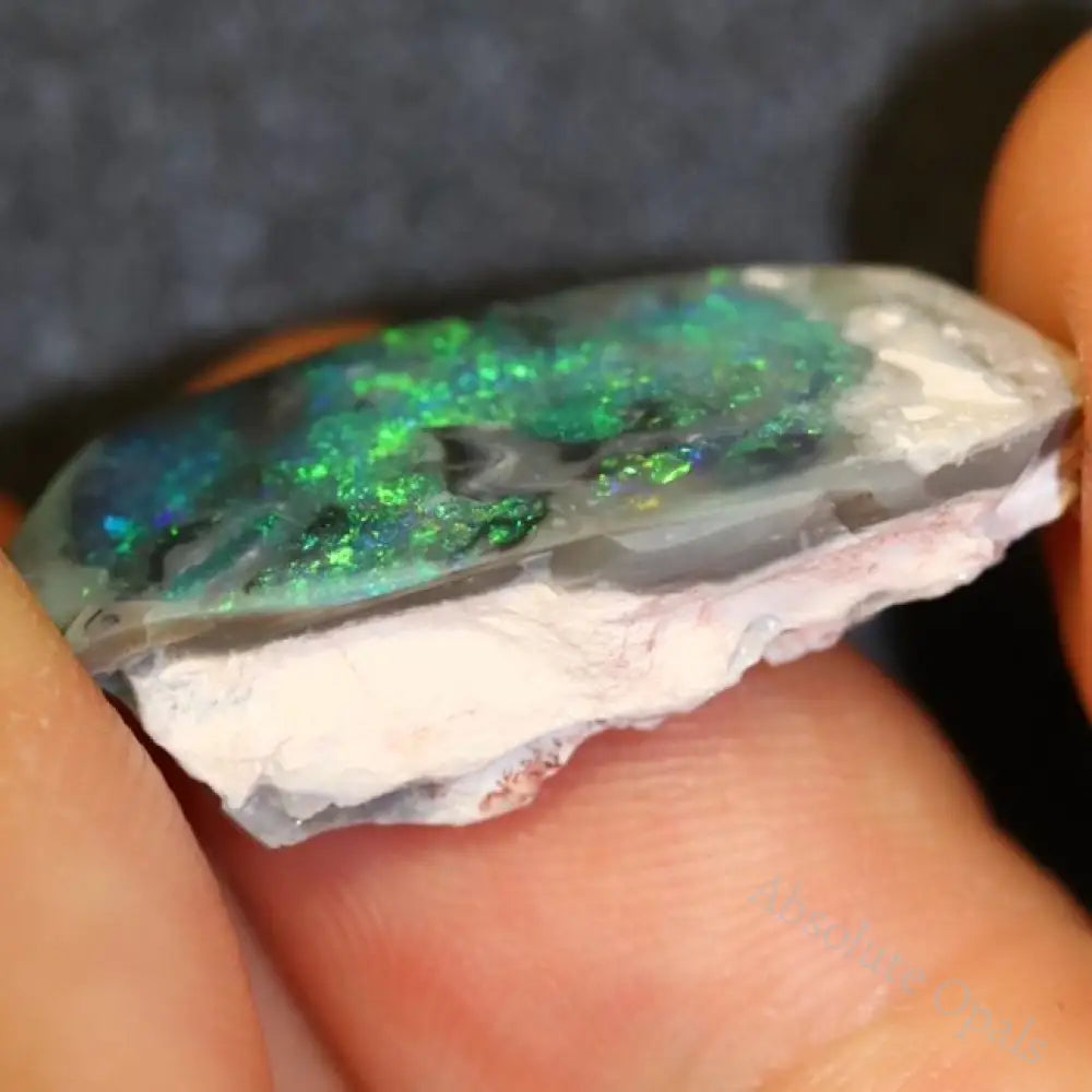 11.9 Cts Australian Black Opal Rough Lightning Ridge Polished Specimen