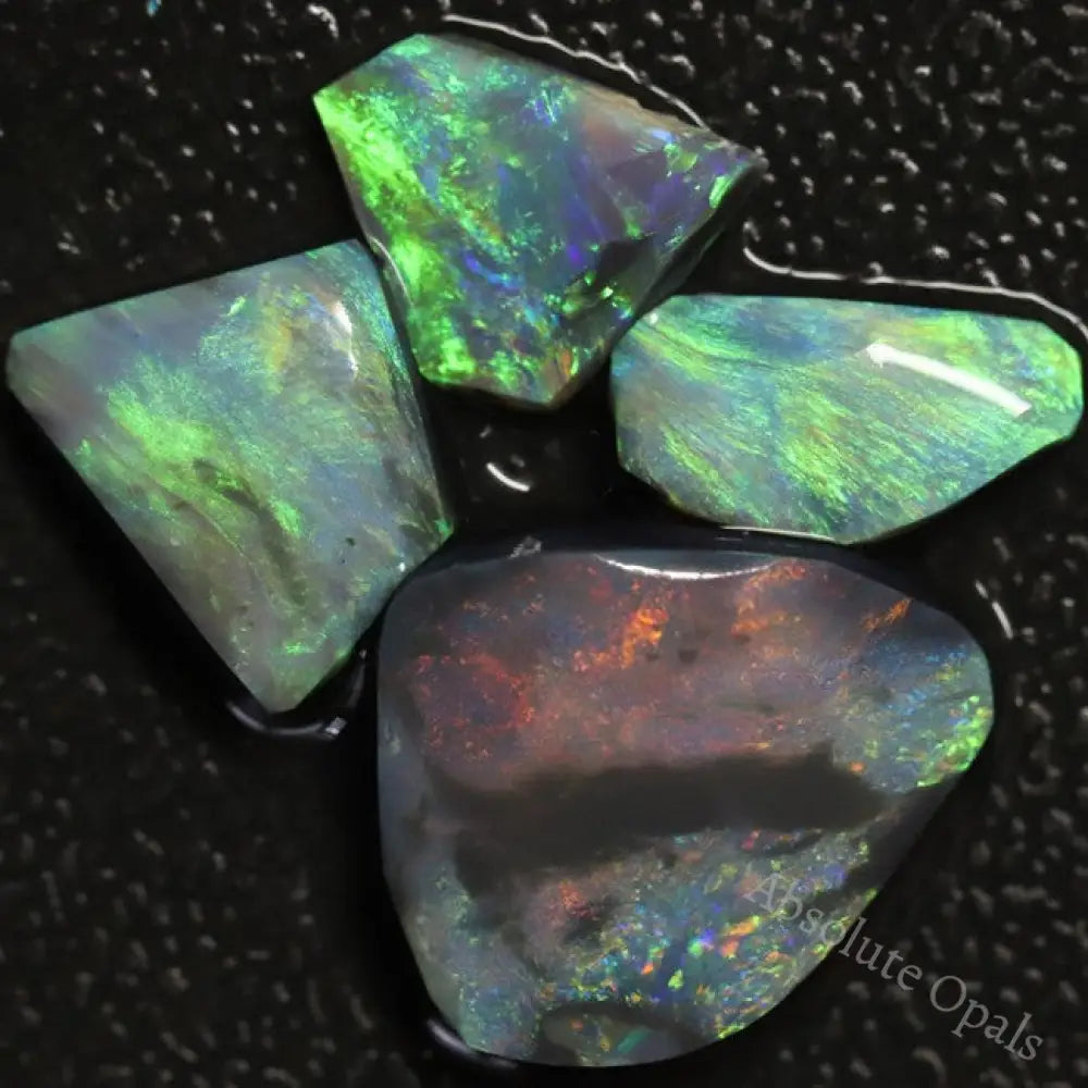 Australian Black Opal Rough, Lightning Ridge Parcel Rubs