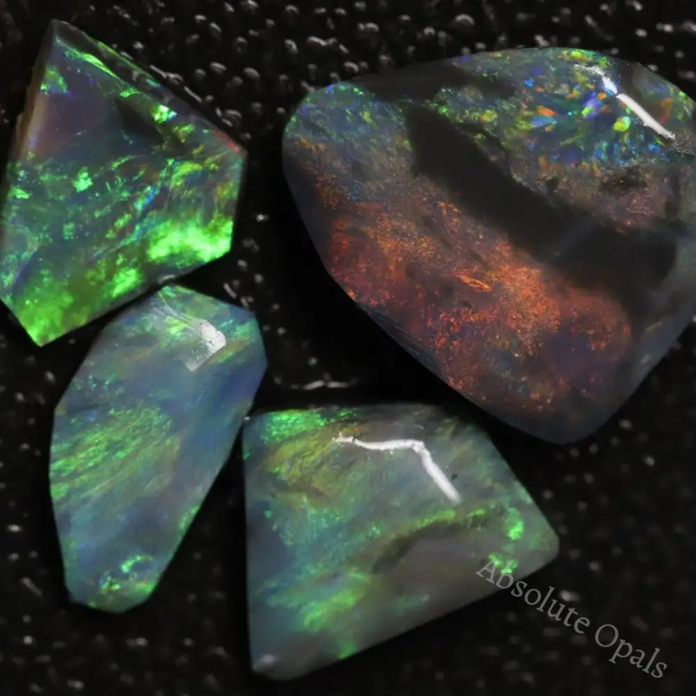 Australian Black Opal Rough, Lightning Ridge Parcel Rubs