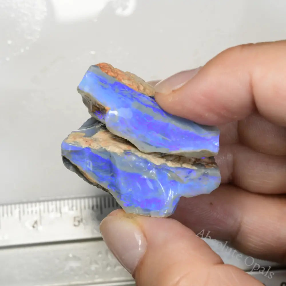 118.4 cts Australian Rough Opal Lightning Ridge  x 2 pcs